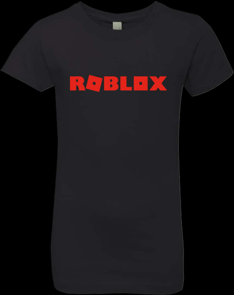 Roblox Logo Black T Shirt PNG Image