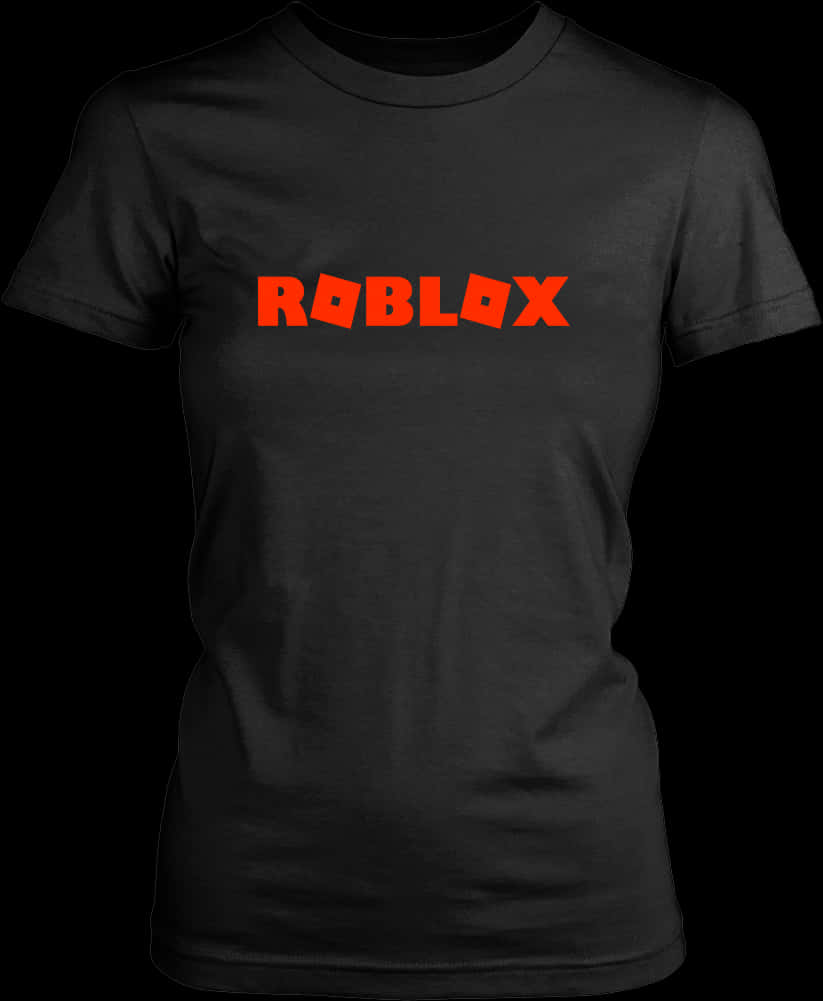 Roblox Logo Black T Shirt PNG Image