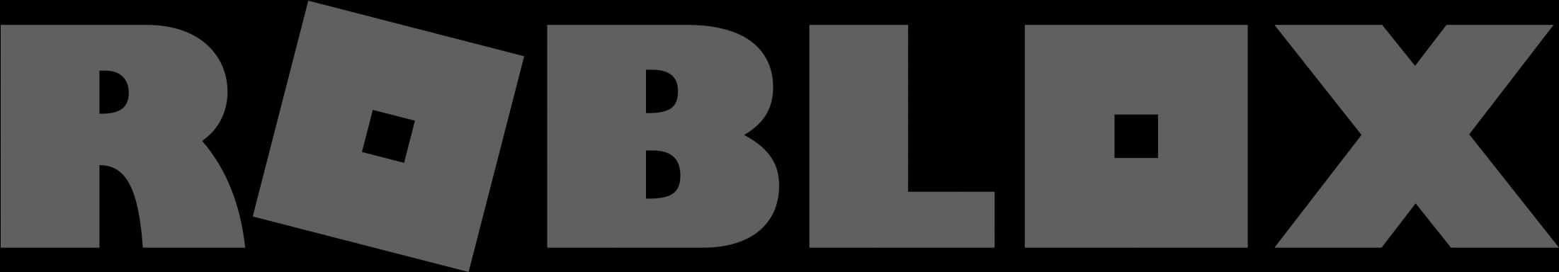 Roblox Logo Blackand White PNG Image