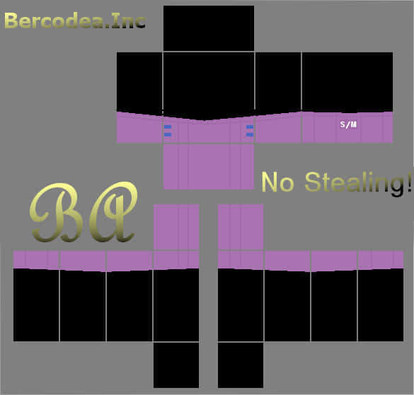 Roblox Purple Outfit Template PNG Image