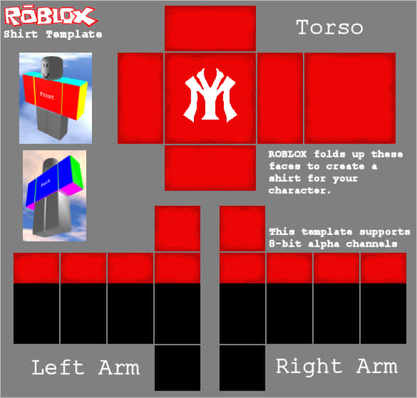 Roblox Shirt Template Guide PNG Image