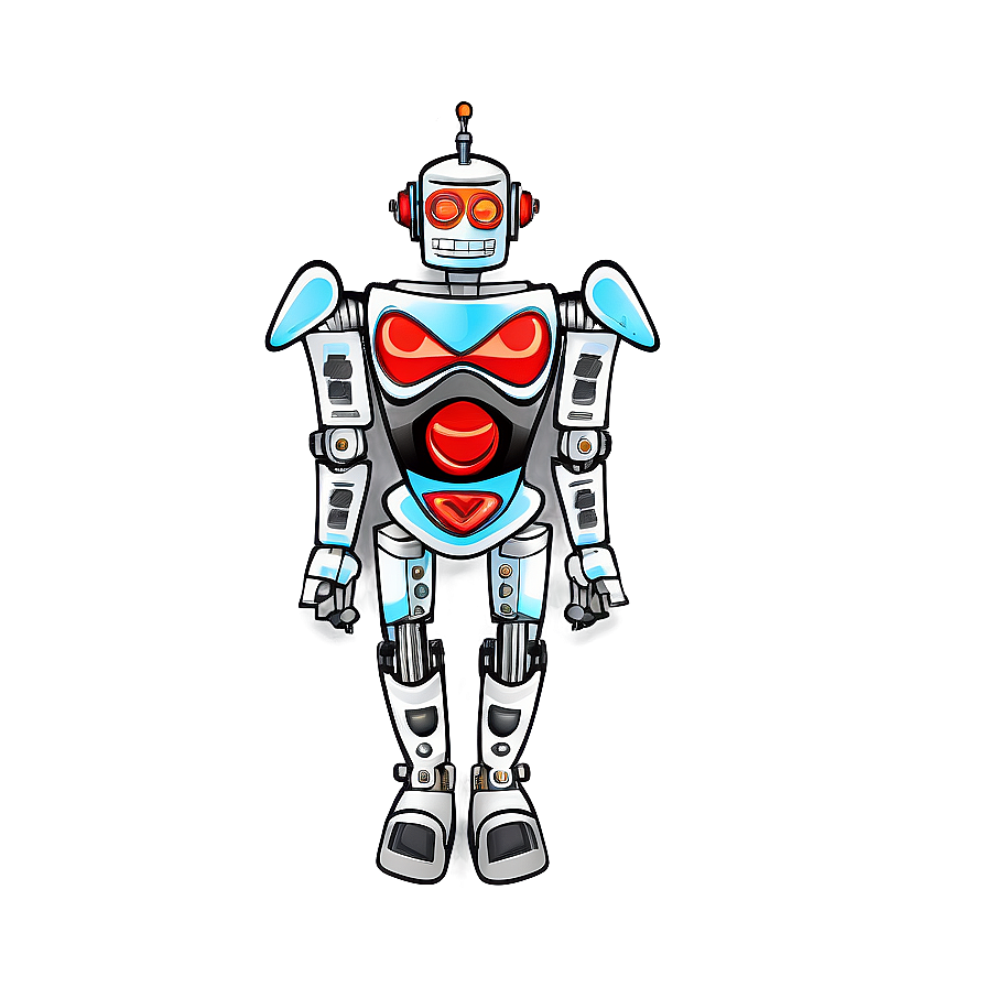 Robot Coloring Page Png Rfj68 PNG Image