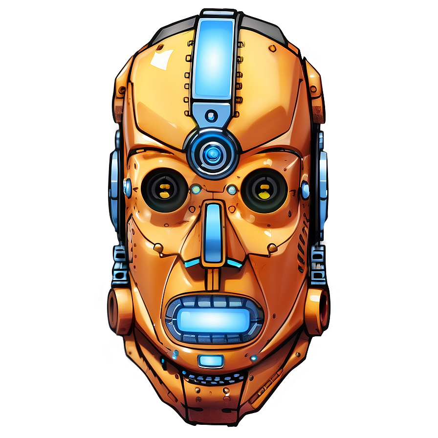 Robot Head Blueprint Png Ins12 PNG Image