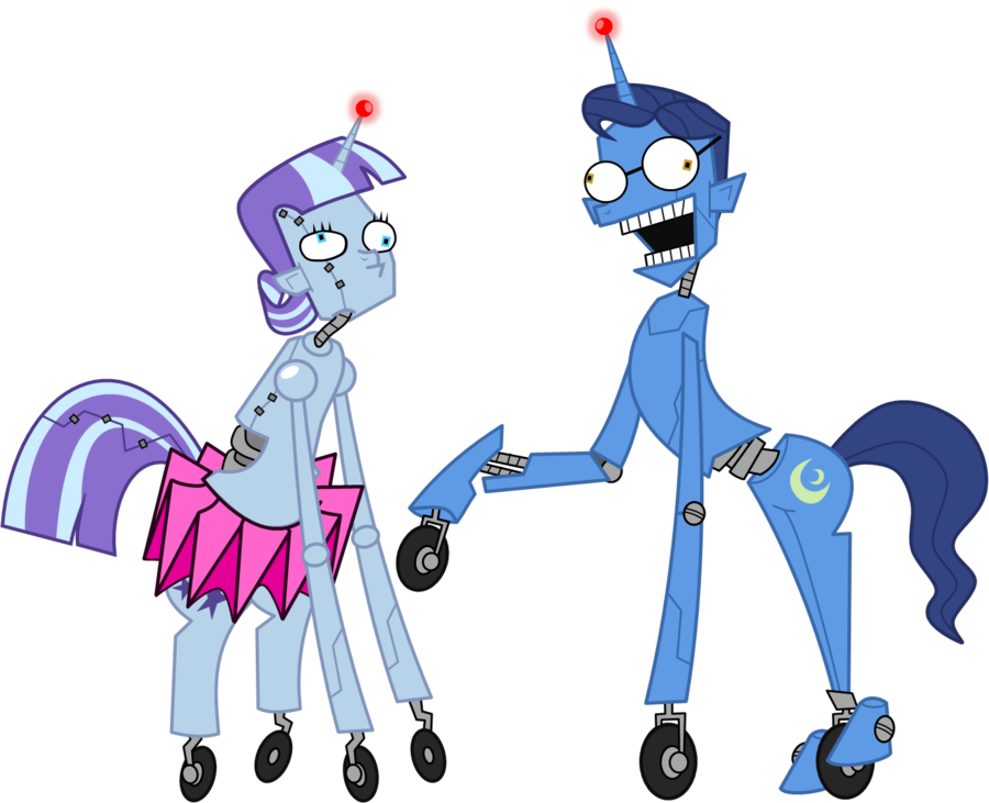 Robot Pony Friends PNG Image