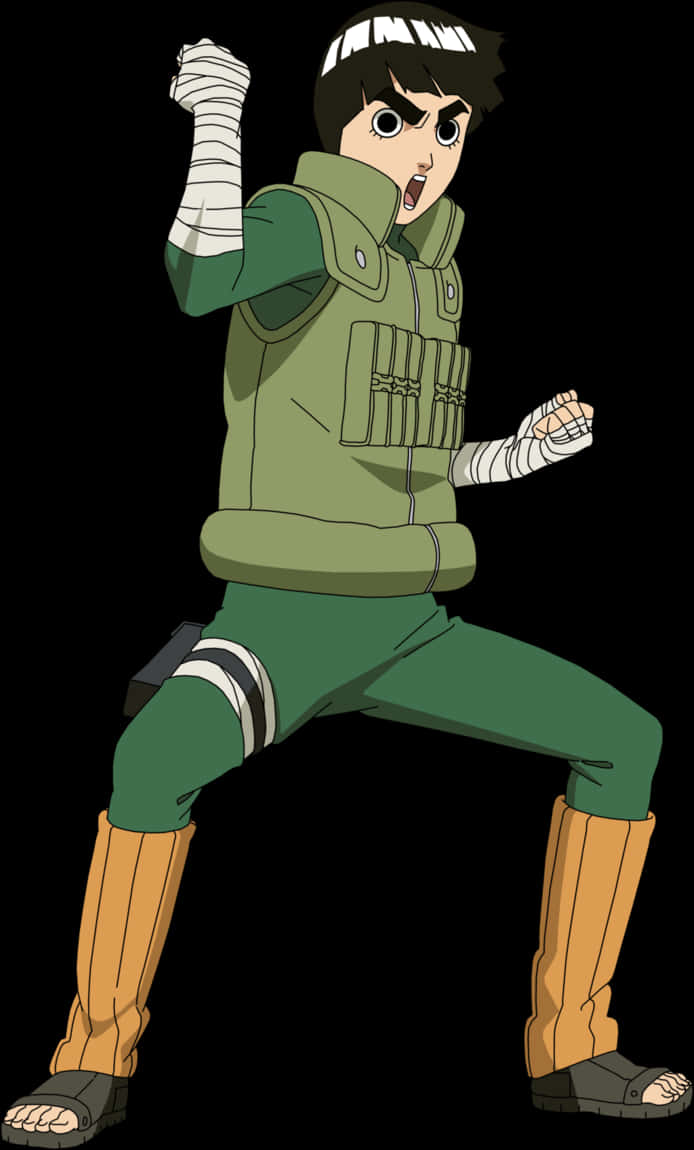 Rock Lee Readyfor Battle PNG Image