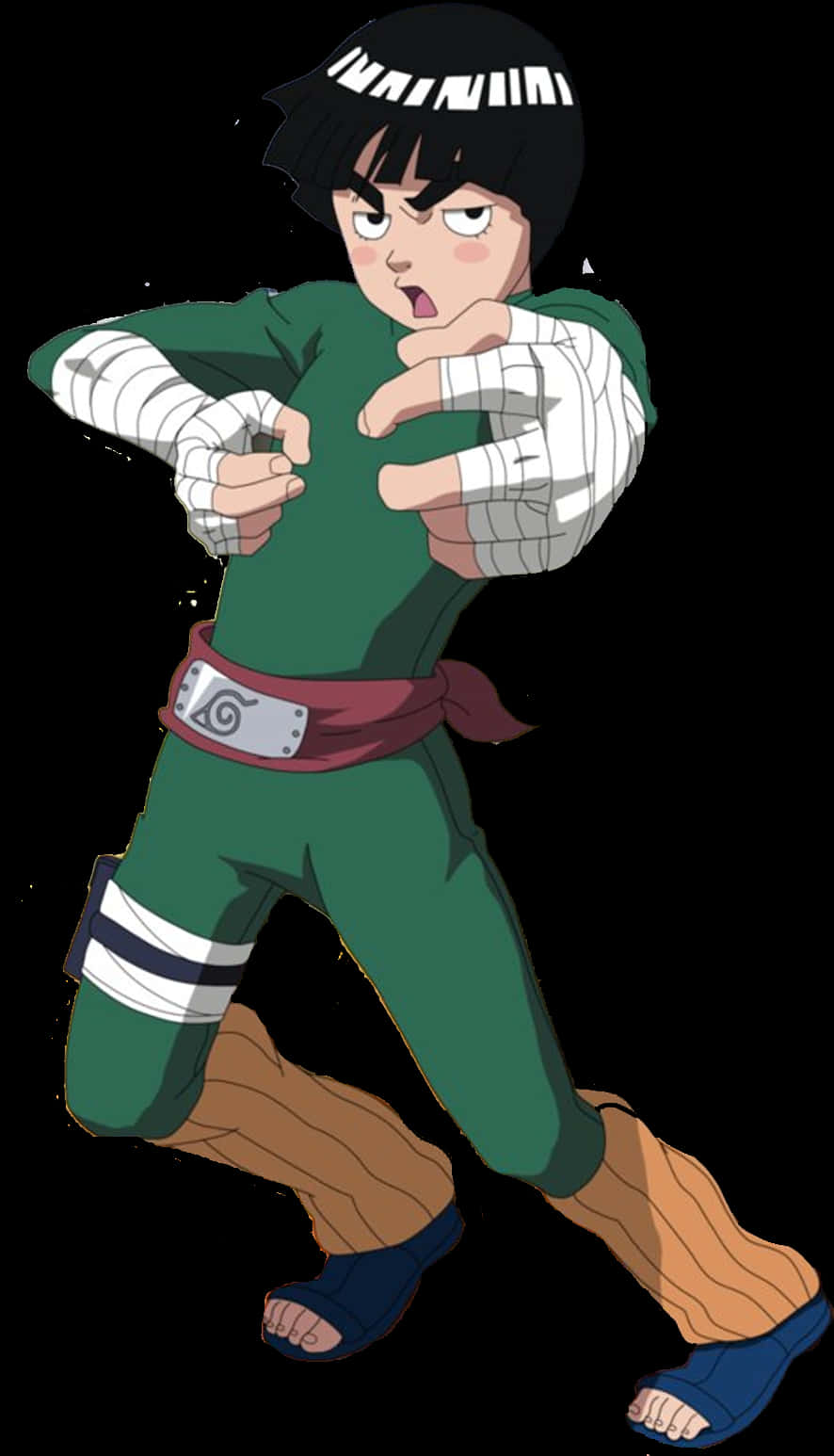 Rock Lee Readyfor Battle PNG Image