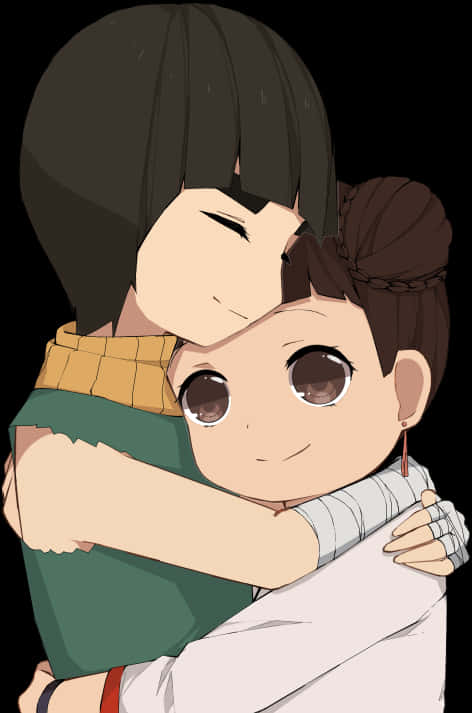 Rock Lee Tender Hug PNG Image