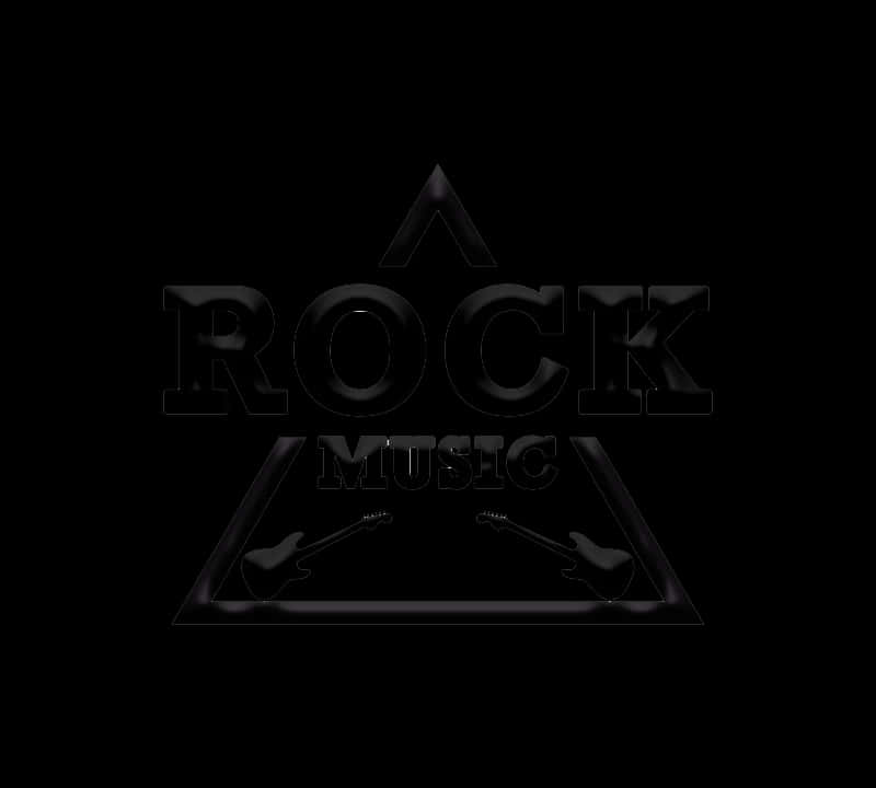 Rock Music Triangle Logo PNG Image