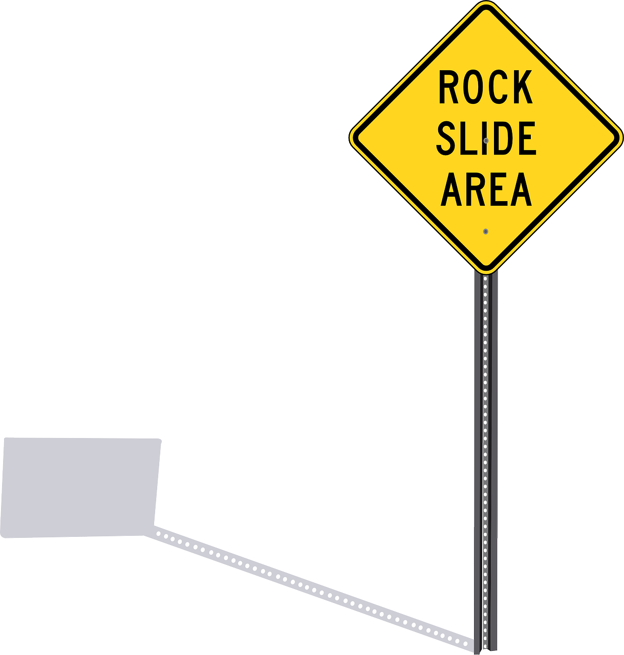 Rock Slide Area Sign PNG Image