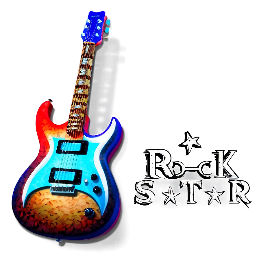 Rock Star Guitar Png 06282024 PNG Image