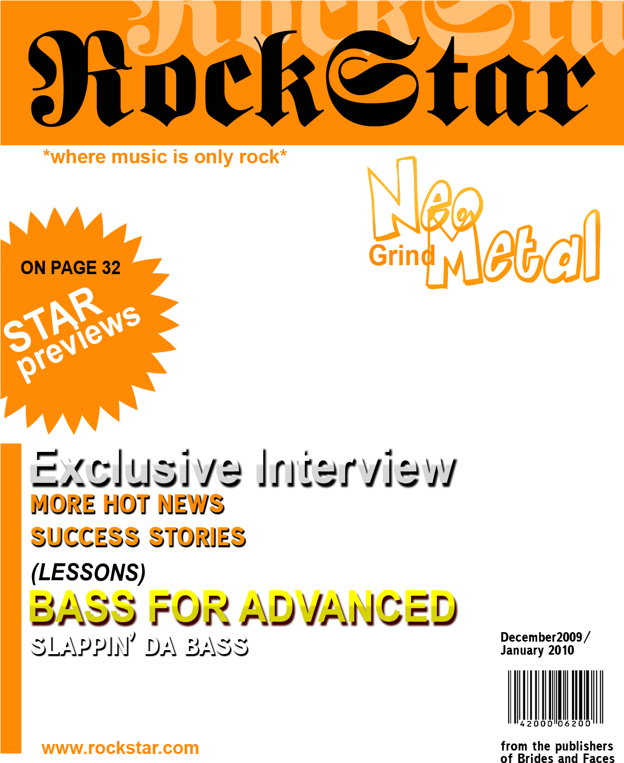 Rock Star Magazine Cover Neo Grind Metal PNG Image