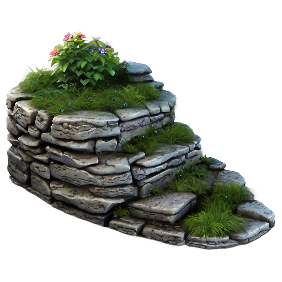 Rock Wall Pathway Png Uvo PNG Image