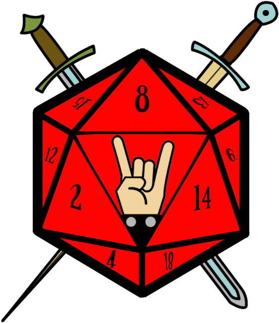 Rockand Roll D20 Dice PNG Image