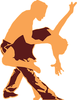 Rockand Roll Dance Silhouette PNG Image