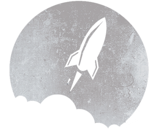 Rocket Launch Against Moon Graphic PNG Image