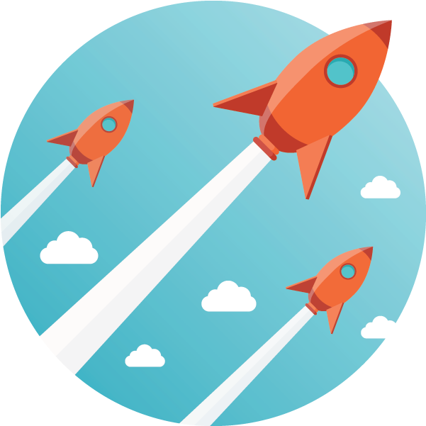 Rocket Launch Illustration PNG Image