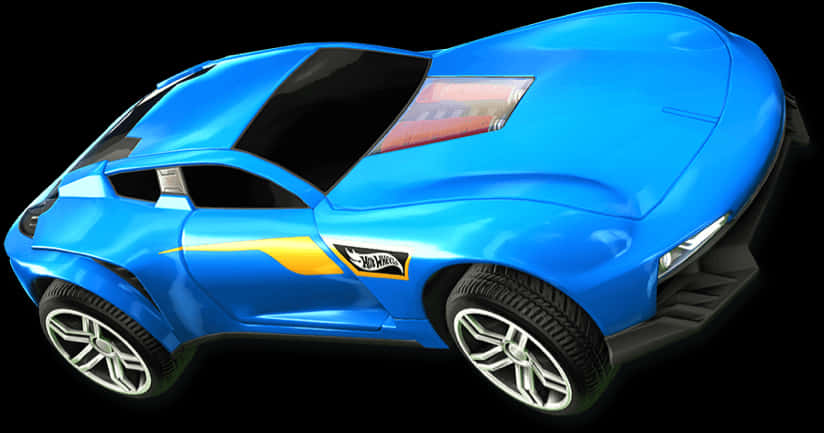 Rocket League Blue Car Render PNG Image