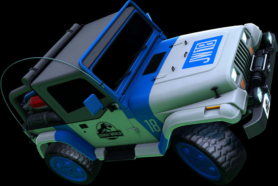 Rocket League Jurassic Jeep Wrangler PNG Image