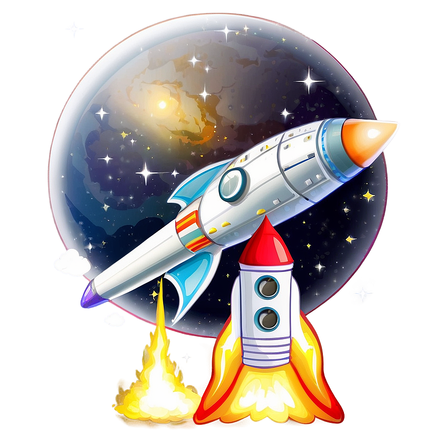 Rocket With Astronaut Png 04292024 PNG Image