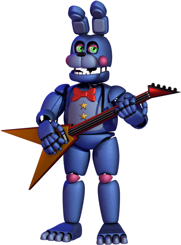 Rockstar Bonnie With Guitar PNG Image