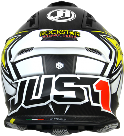 Rockstar Energy Drink Motocross Helmet PNG Image