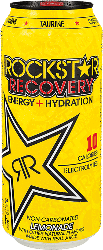 Rockstar Recovery Energy Drink Lemonade Can PNG Image