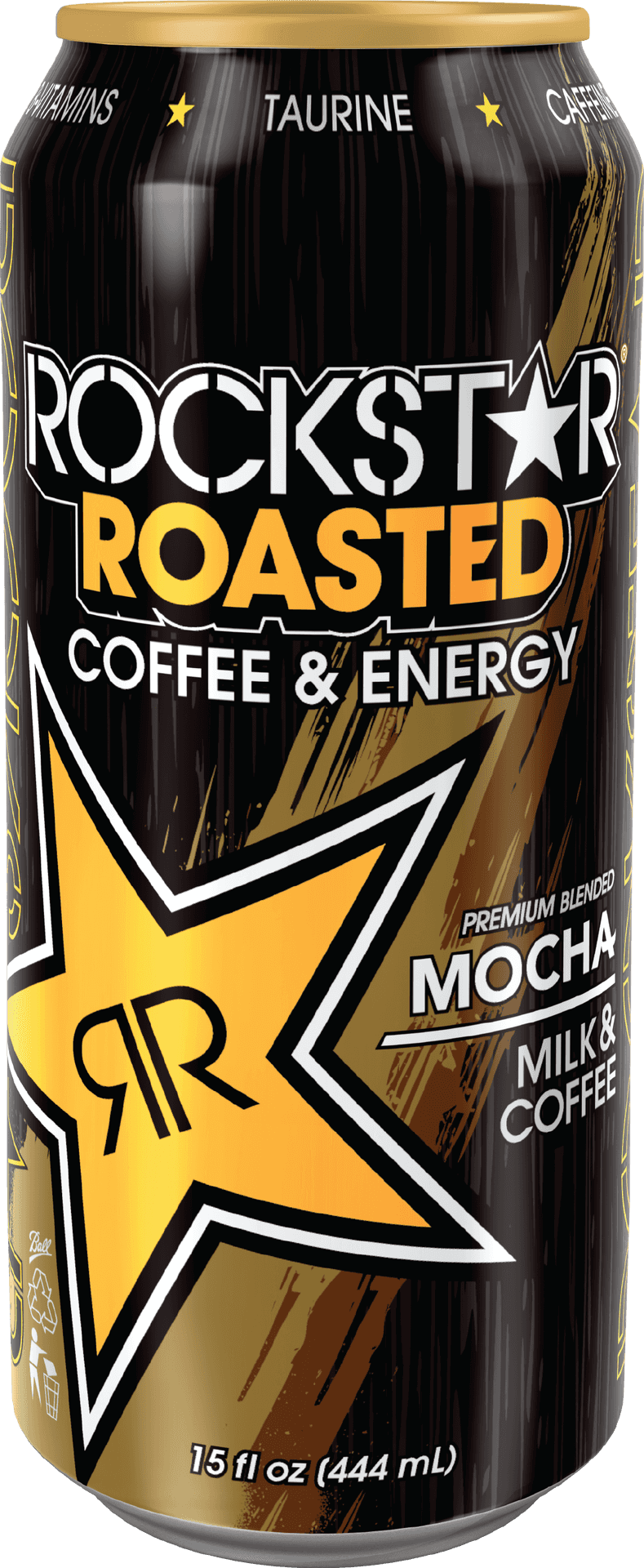 Rockstar Roasted Coffee Energy Drink Can PNG Image