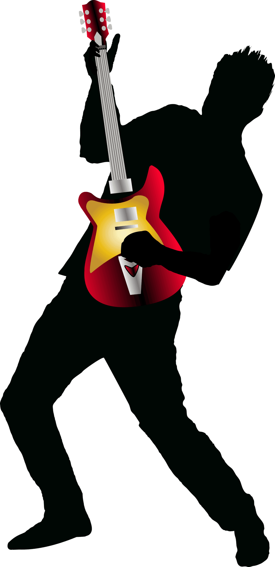 Rockstar Silhouette Guitarist.png PNG Image