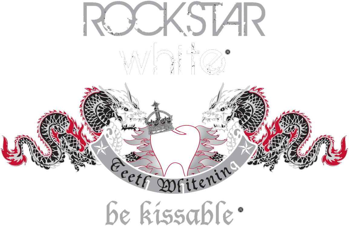 Rockstar White Teeth Whitening Logo PNG Image