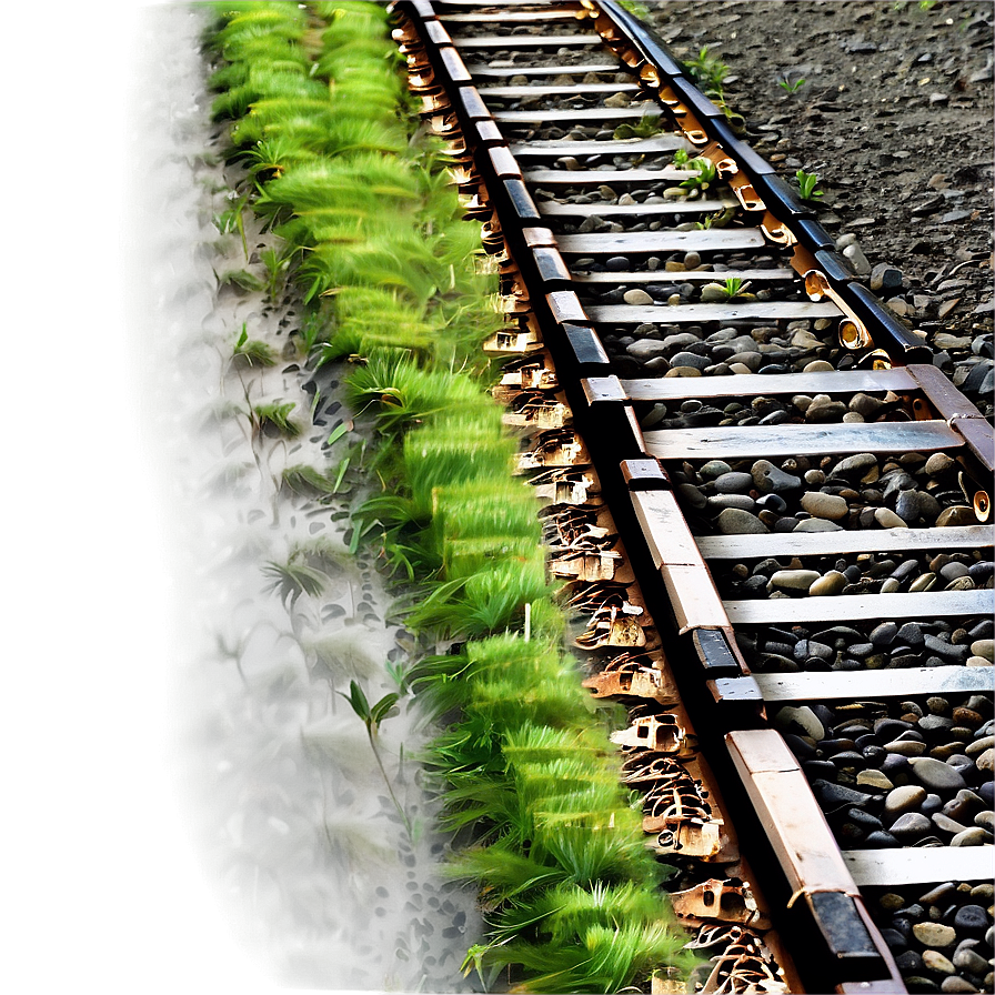 Rocky Terrain Railroad Tracks Png Ekk62 PNG Image