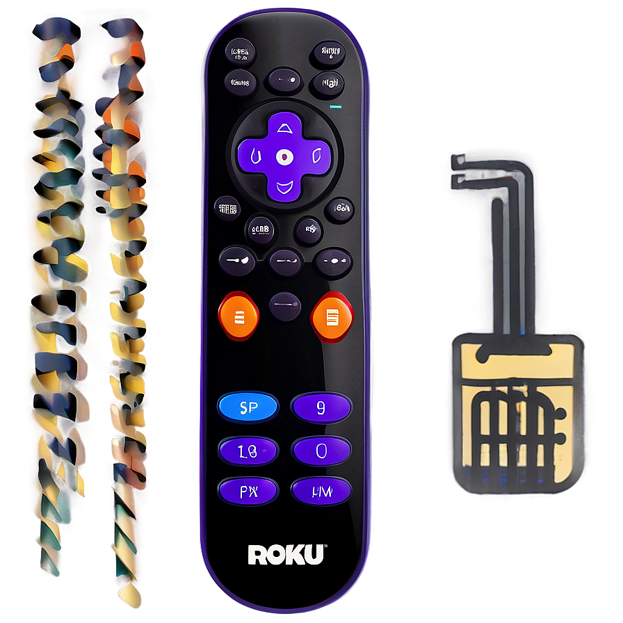 Roku Remote With Buttons Png Unn40 PNG Image