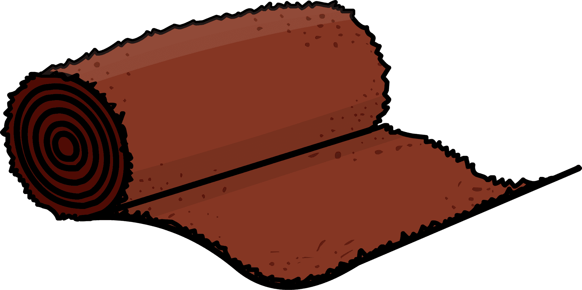 Rolled Brown Carpet Illustration.png PNG Image