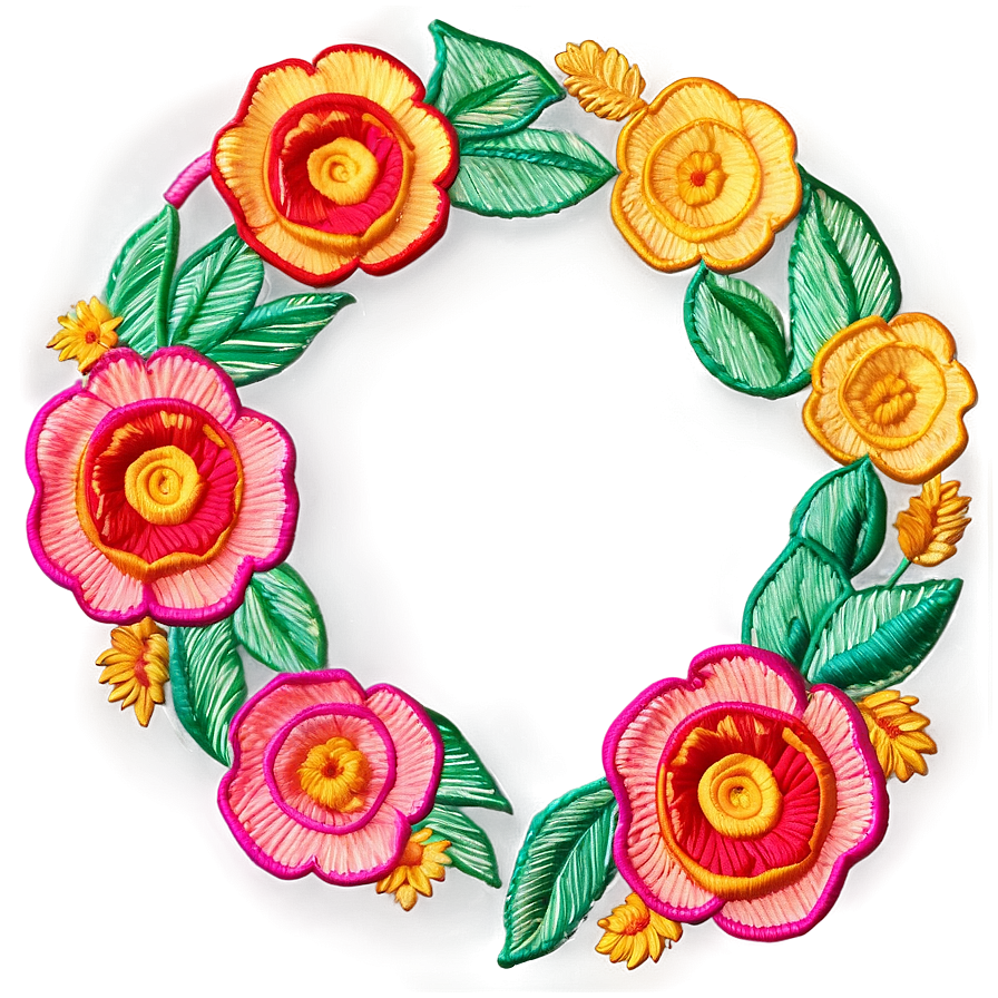 Rolled Flower Embroidery Template Png Qds44 PNG Image