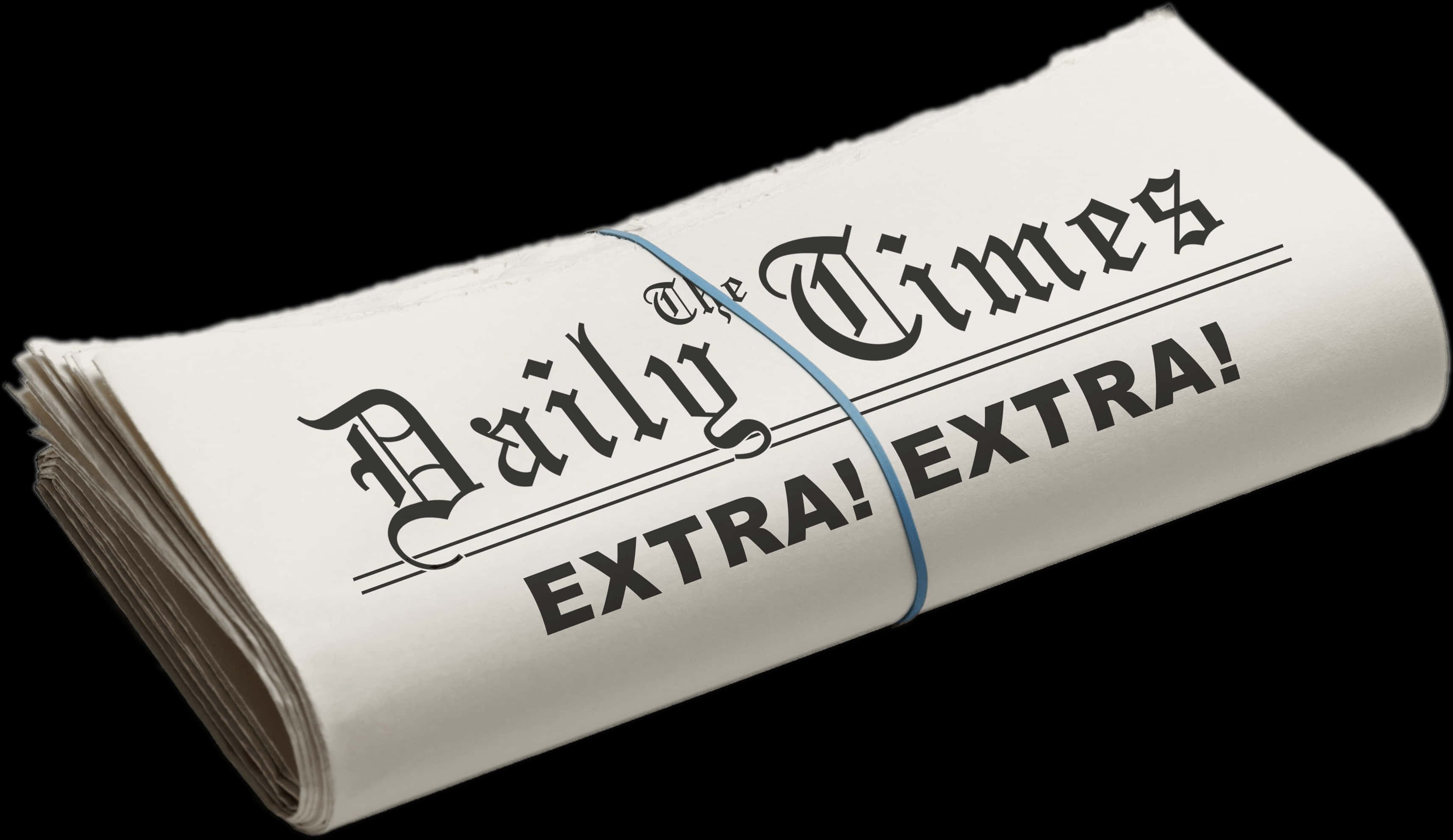 Rolled Newspaper Extra Edition PNG Image