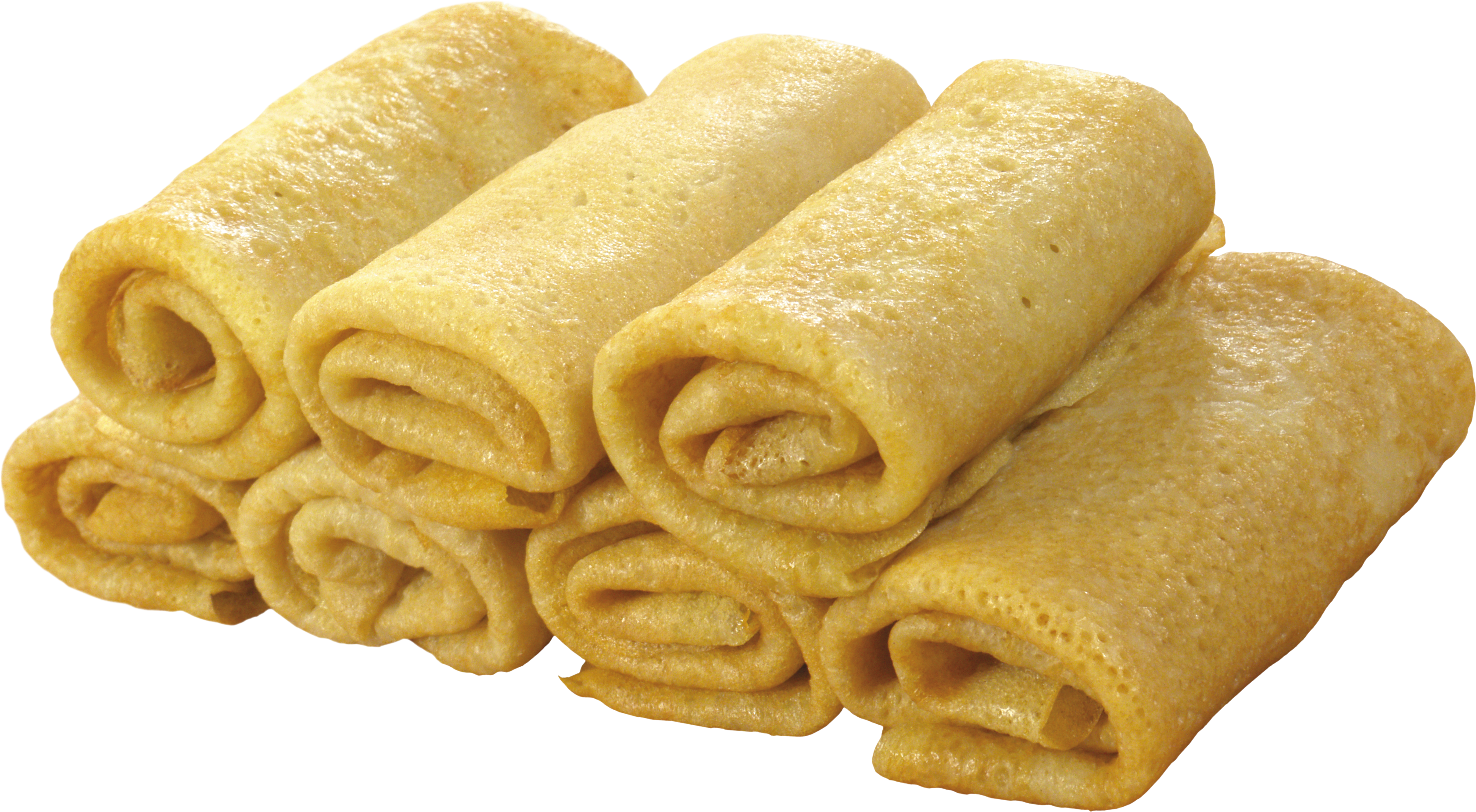 Rolled Pancakes Stacked PNG Image