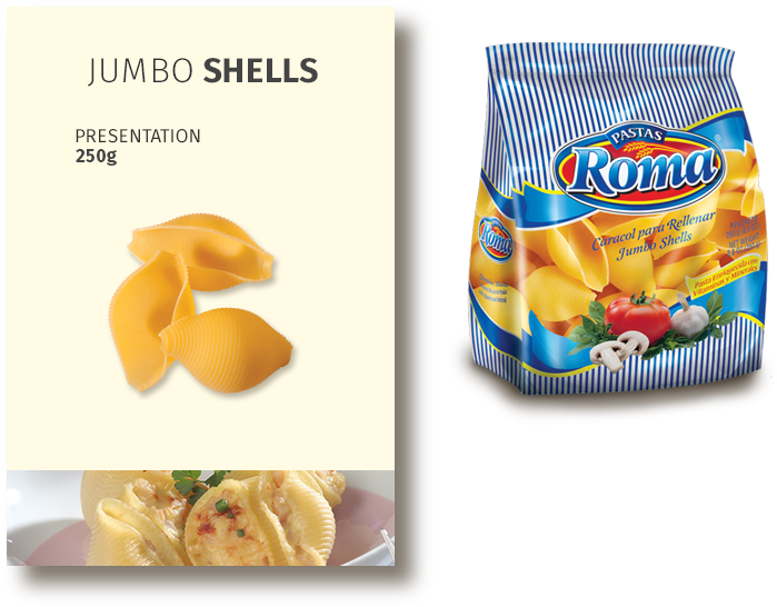 Roma Jumbo Shells Pasta Package PNG Image