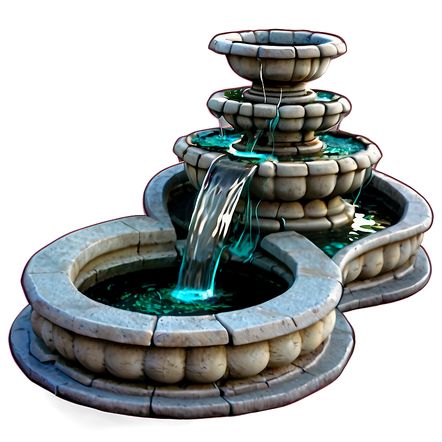 Roman Garden Fountain Png Unh PNG Image