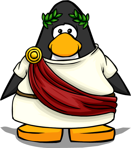 Roman Penguin Emperor Cartoon PNG Image