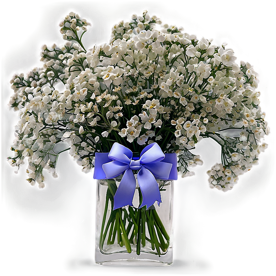 Romantic Baby's Breath Centerpiece Png Yxq PNG Image