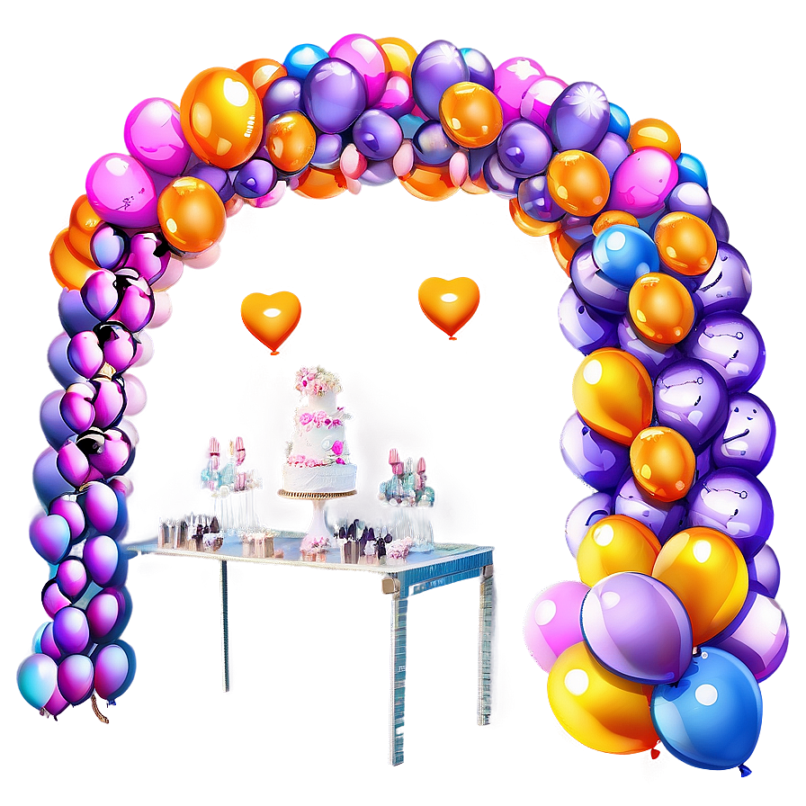 Romantic Balloon Garland Setups Png Vrt PNG Image