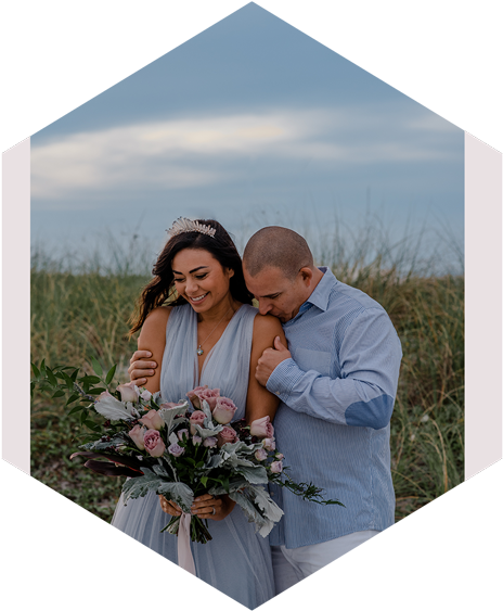 Romantic Couple Beach Wedding Moment PNG Image