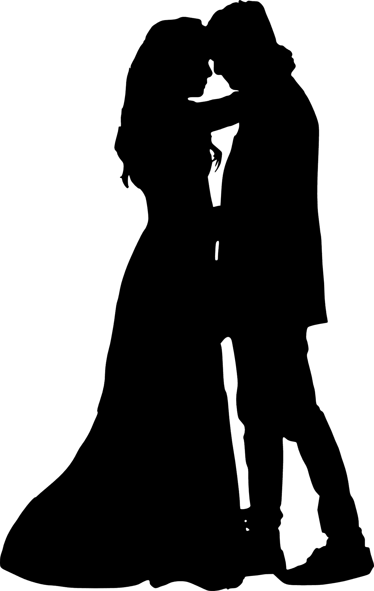 Romantic Couple Silhouette PNG Image