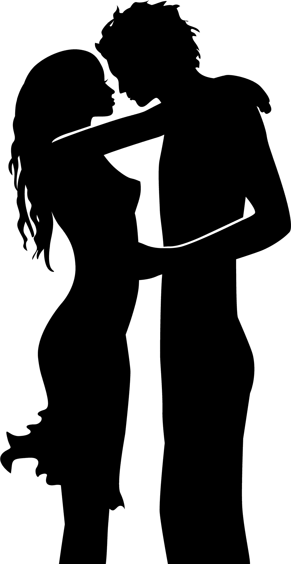 Romantic Couple Silhouette Dancing PNG Image