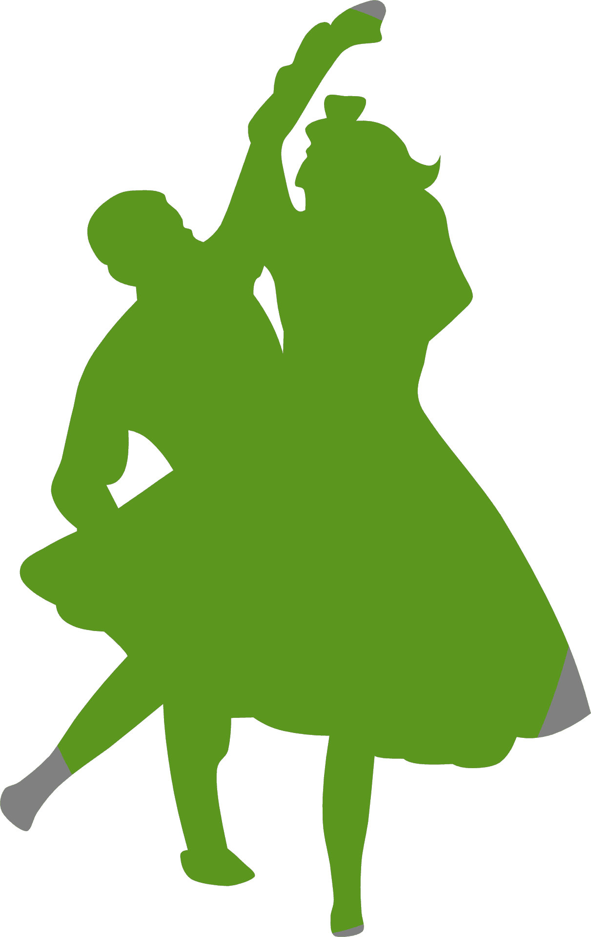 Romantic Couple Silhouette Dancing PNG Image