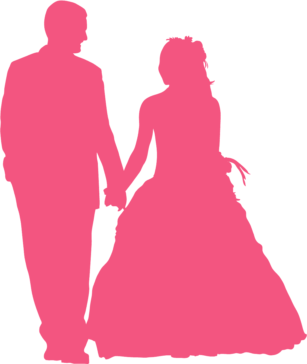 Romantic Couple Silhouette PNG Image