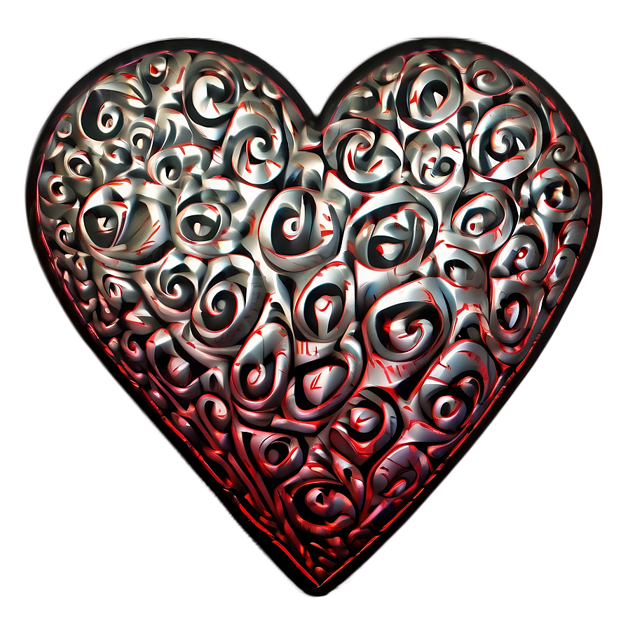 Romantic Doodle Heart Png 64 PNG Image