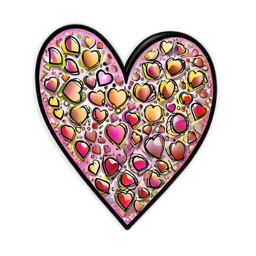 Romantic Doodle Heart Png 95 PNG Image