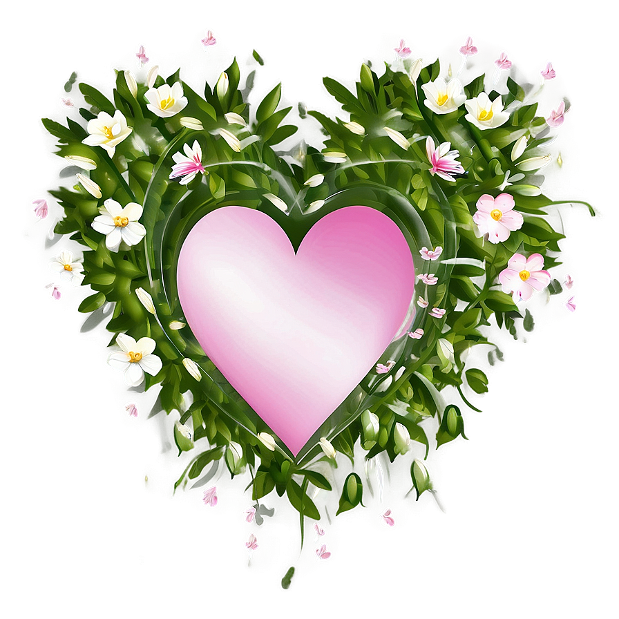 Romantic Floral Heart Png 49 PNG Image