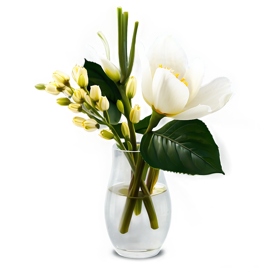 Romantic Flowers In Vase Png Spo PNG Image