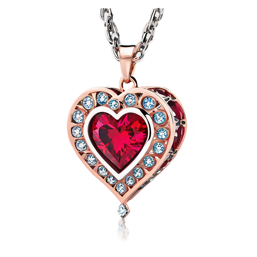 Romantic Heart Jewelry Png 06112024 PNG Image